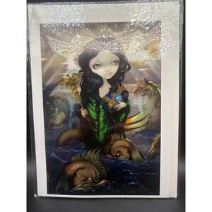 Jasmine Becket Griffith Autumn Is My Last Chance Hand Signed Print 8.5x11 gothic